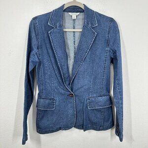 Sundance Size 2 Denim Jean Jacket Blazer‎ Classic Contemporary Western